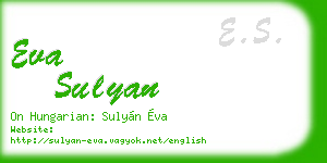 eva sulyan business card